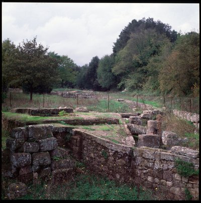 Etruszk civilizáció: kilátás Veio (Veies) helyéről Kr.e. 8-4. század (Etruszk művészet: Veii helyének képe, Kr.e. 8-4. század) Lazio Olaszország alkotó: Etruscan Etruscan