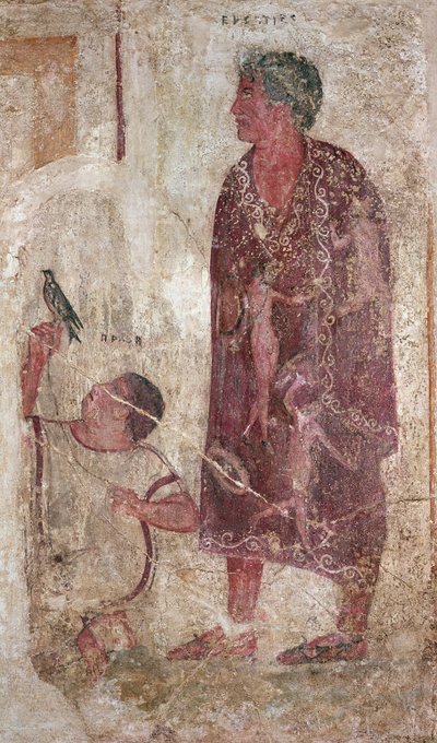 Vel Status és rabszolgája (falfestmény) alkotó: Etruscan Etruscan