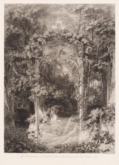 Das Waldfräulein (Az erdő asszonya) alkotó: Eugen Napoleon Neureuther