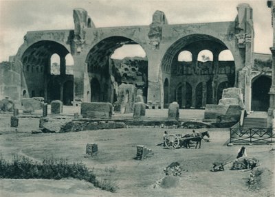 Maxentius és Konstantin bazilika a Forum Romanumban, Róma, Olaszország, 1927 alkotó: Eugen Poppel
