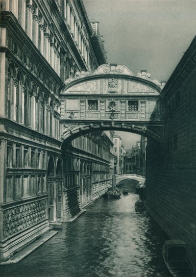 Sóhajok hídja, Velence, Olaszország, 1927 alkotó: Eugen Poppel