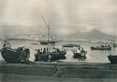 Halászok tengerre szállása, Nápoly, Olaszország, 1927 alkotó: Eugen Poppel