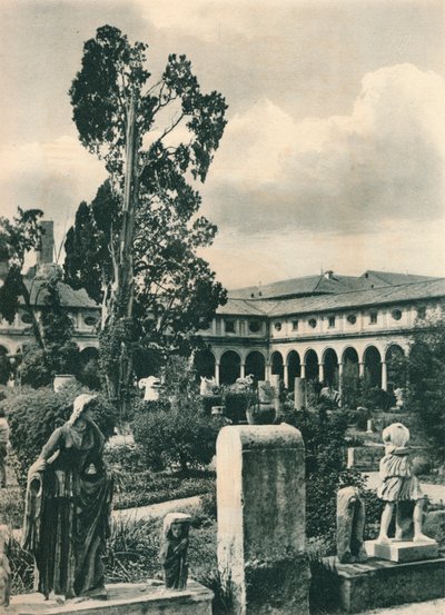 Kert a Diocletianus-fürdő Múzeumában, Róma, Olaszország, c1926 1927 alkotó: Eugen Poppel