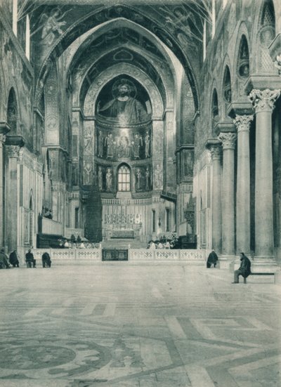 Monreale székesegyház belseje, Szicília, Olaszország, 1927 alkotó: Eugen Poppel