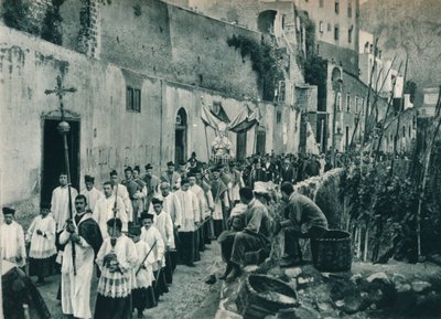 Felvonulás, Capri, Olaszország, 1927 alkotó: Eugen Poppel