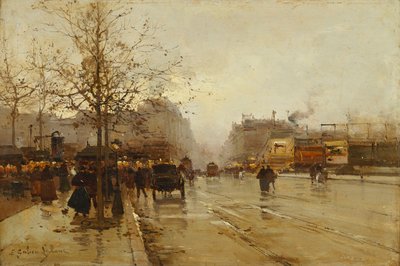 A Boulevards, Párizs alkotó: Eugene Galien Laloue