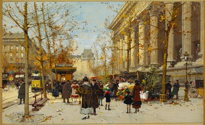 Virágséta (guache) alkotó: Eugene Galien Laloue