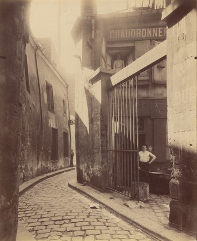 A Passage de la Réunion bejárata, Rue du Maure 1. és 3., 3. kerület alkotó: Eugène Atget