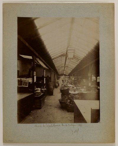 Marché des Enfants-Rouges, rue de Bretagne, 3. kerület, Párizs alkotó: Eugène Atget
