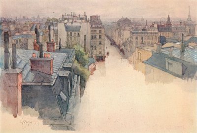 Párizs a Montmartre felől nézve, 1915 alkotó: Eugene Bejot