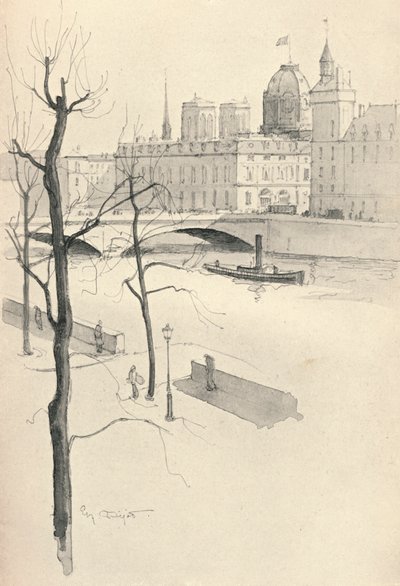 A Pont au Change, 1915 alkotó: Eugene Bejot