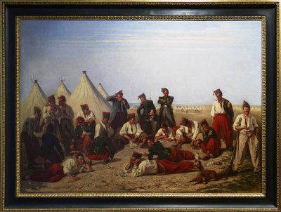 A lottójáték a chalonsi táborban alkotó: Eugene Bellanger