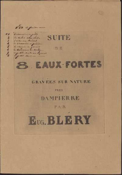 8 Természetre vésett rézkarc alkotó: Eugene Bléry