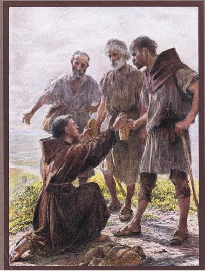 Angyal barát és a három rabló, 1919 alkotó: Eugene Burnand