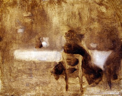 Lány hátulról (olaj, tábla) alkotó: Eugène Carrière