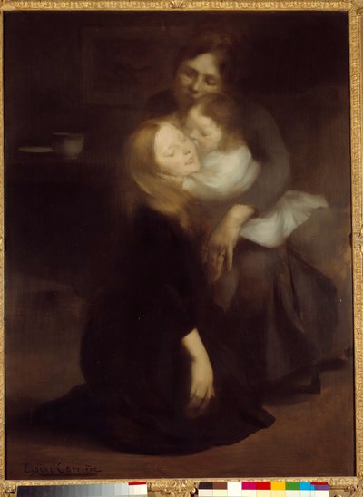 Az intimitás avagy a nagy testvér Eugene Carriere festménye (1849-1906) 19. század V. 1,3x0,99 m Párizs, Muse d