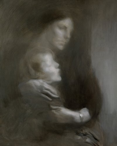 Kismama (szenvedés) (olaj, vászon) alkotó: Eugène Carrière