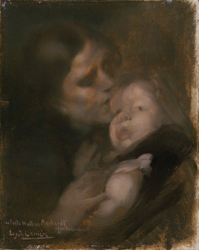 Anya és gyermeke (olaj, vászon) alkotó: Eugène Carrière