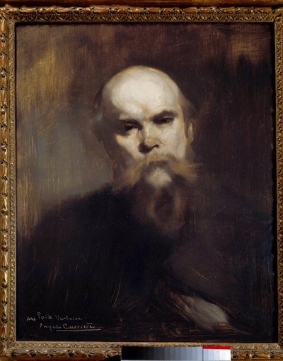 Paul Verlaine francia költő portréja (1844-1896) Eugene Carriere (1849-1906) festménye 1891 V. 0,61 x 0,51 m. Párizs, Musee d