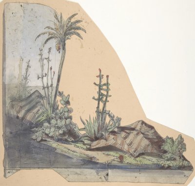 Színpadi díszlet az Opérában, Párizs, 1830-90. alkotó: Eugene Ciceri
