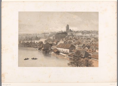 Kilátás Bernre Berne (cím a tárgyon) Arcok Svájcban és Savoyában (sorozat címe) La Suisse et la Savoie (sorozat címe az objektumon) alkotó: Eugene Ciceri