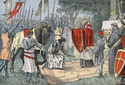 Philippe Auguste a bouvinesi csata előtt július 27-én alkotó: Eugene Damblans