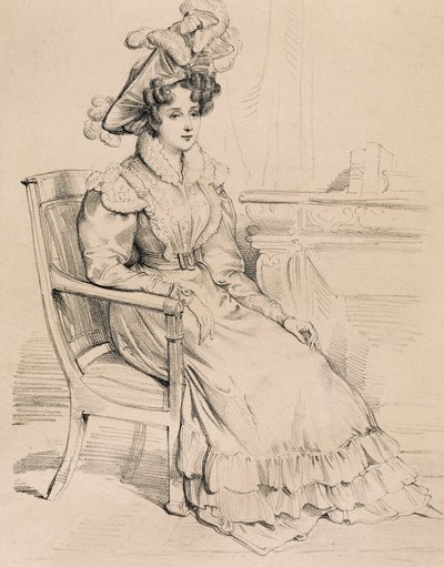 Harriet Smithson, ír színésznő és Hector Berlioz francia zeneszerző első felesége portréja alkotó: Eugene Deveria