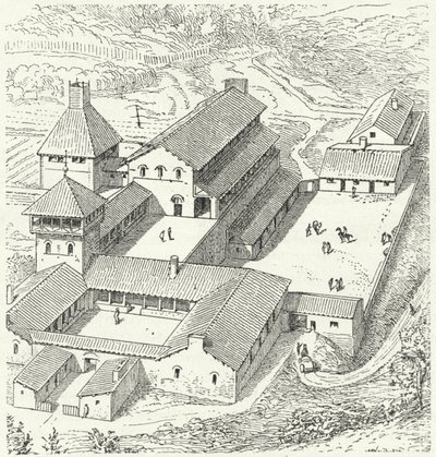 Meroving királyi palota alkotó: Eugene Emmanuel after Viollet-le-Duc