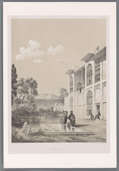 Kilátás a Karim Khan Arg kertjére Palais de l
