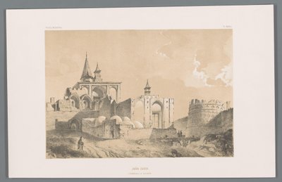 Imamzadeh sírja Kashanban Imâm zadeh (tombeau a Kachân) (cím a tárgyon) Perzsa tájak (sorozat címe) Perse modern (sorozat címe) alkotó: Eugene Flandin