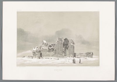 A tabrizi kék mecset romja Iránban Tabriz mecsetrom (cím a tárgyon) Perzsa tájak (sorozat címe) Perse modern (sorozat címe) alkotó: Eugene Flandin