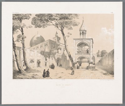 Iszfaháni Vank-katedrális Eglise de Djoulfa Ispahan (cím a tárgyon) Perzsa tájak (sorozat címe) Perse modern (sorozat címe) alkotó: Eugene Flandin