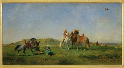 Chasse au faucon en Algerie - Vadászat sólymokkal Algériában - ... alkotó: Eugène Fromentin