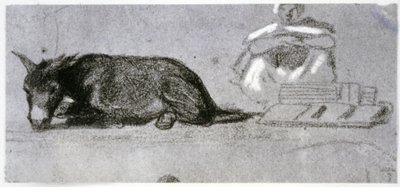 Donkey in the Sahel alkotó: Eugène Fromentin