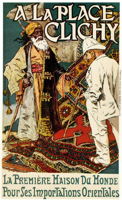 A la Place Clichy, 1891 körül (színes litográfia, papír) alkotó: Eugene Grasset