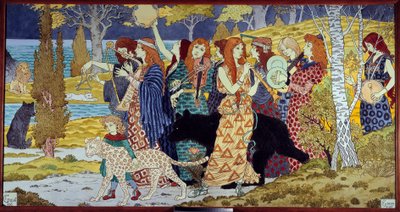 Szecesszió: „” Harmónia”” Zenészek és állatok. Eugene Grasset (1841-1917) láva e-mail levele 1893 V. 1,3x2,45 m Párizs, Muse d