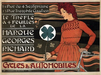 Kerékpárok és autók Georges Richard, 1899 alkotó: Eugene Grasset