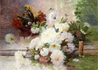 Csendélet őszi virágokkal alkotó: Eugene Henri Cauchois