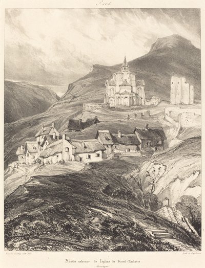 A Saint-Nectaire templom apszisa alkotó: Eugene Isabey