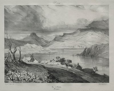 Auvergne: Aidat-tó, Auvergne, 1831. alkotó: Eugene Isabey