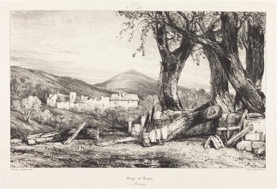 Royat-szoros, Auvergne alkotó: Eugene Isabey