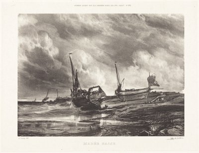Apály (Low Tide) alkotó: Eugene Isabey