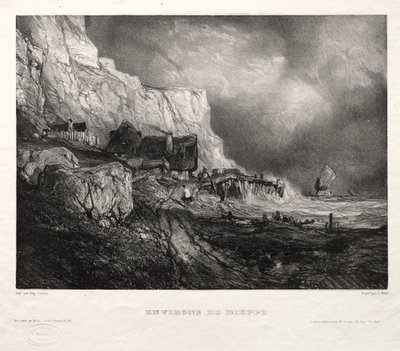 Hat tengerészgyalogos: Dieppe környéke alkotó: Eugene Isabey