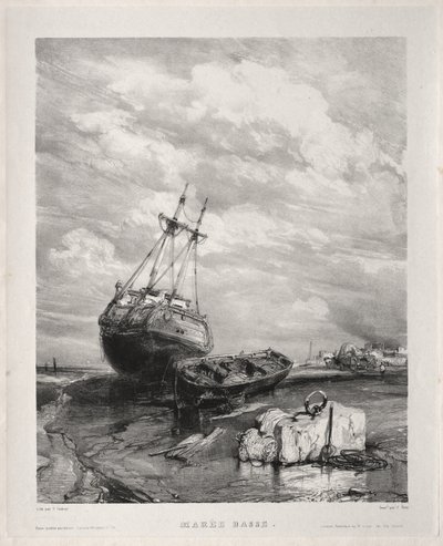 Hat tengerészgyalogos: Apály alkotó: Eugene Isabey