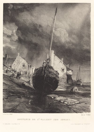 St. Valéry sur Somme emléktárgya alkotó: Eugene Isabey