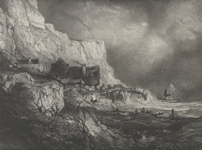 Dieppe környéke, 1833. alkotó: Eugene Isabey