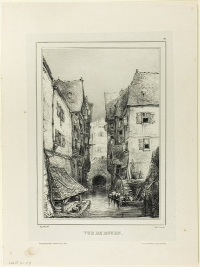 Rouen kilátása alkotó: Eugene Isabey