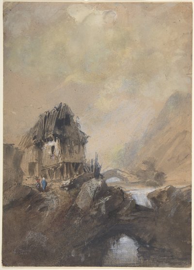 Falu Dieppe-ben alkotó: Eugene Isabey