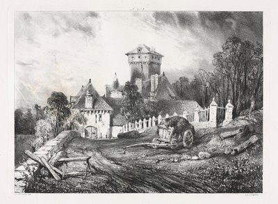 Festői és romantikus utazások az ókori Franciaországban, Auvergne..., 1832. alkotó: Eugene Isabey