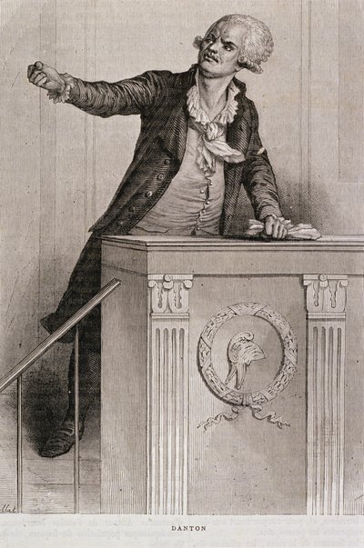 Georges Jacques Danton (1759-94) portréja (metszet) alkotó: Eugene Joseph Viollat